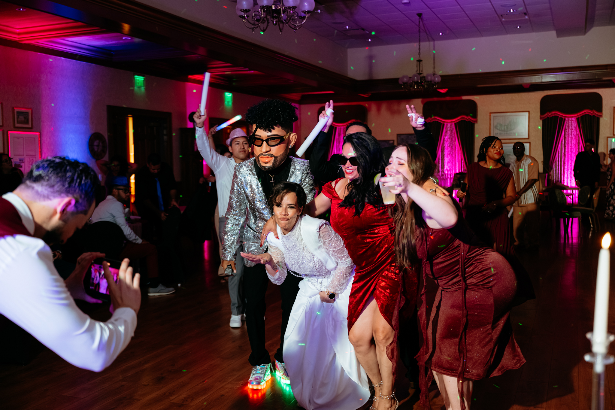 - Florida event uplighting rental at a wedding venue
