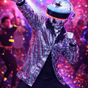 Florida Hora Loca LED Robot dancers performing at an event